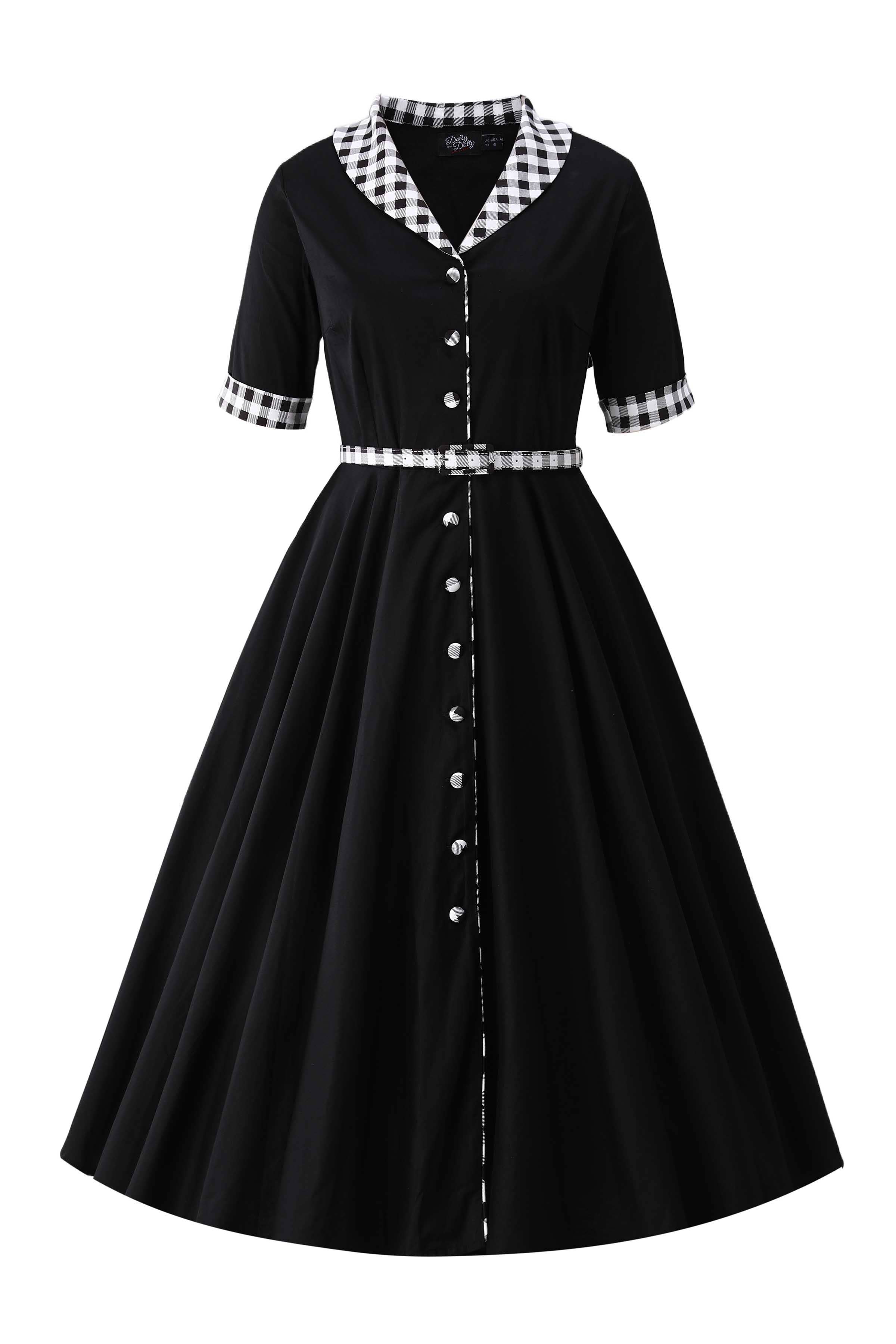 Hemdkleid Mollie - schwarz/ Gingham - Dotty&Dan